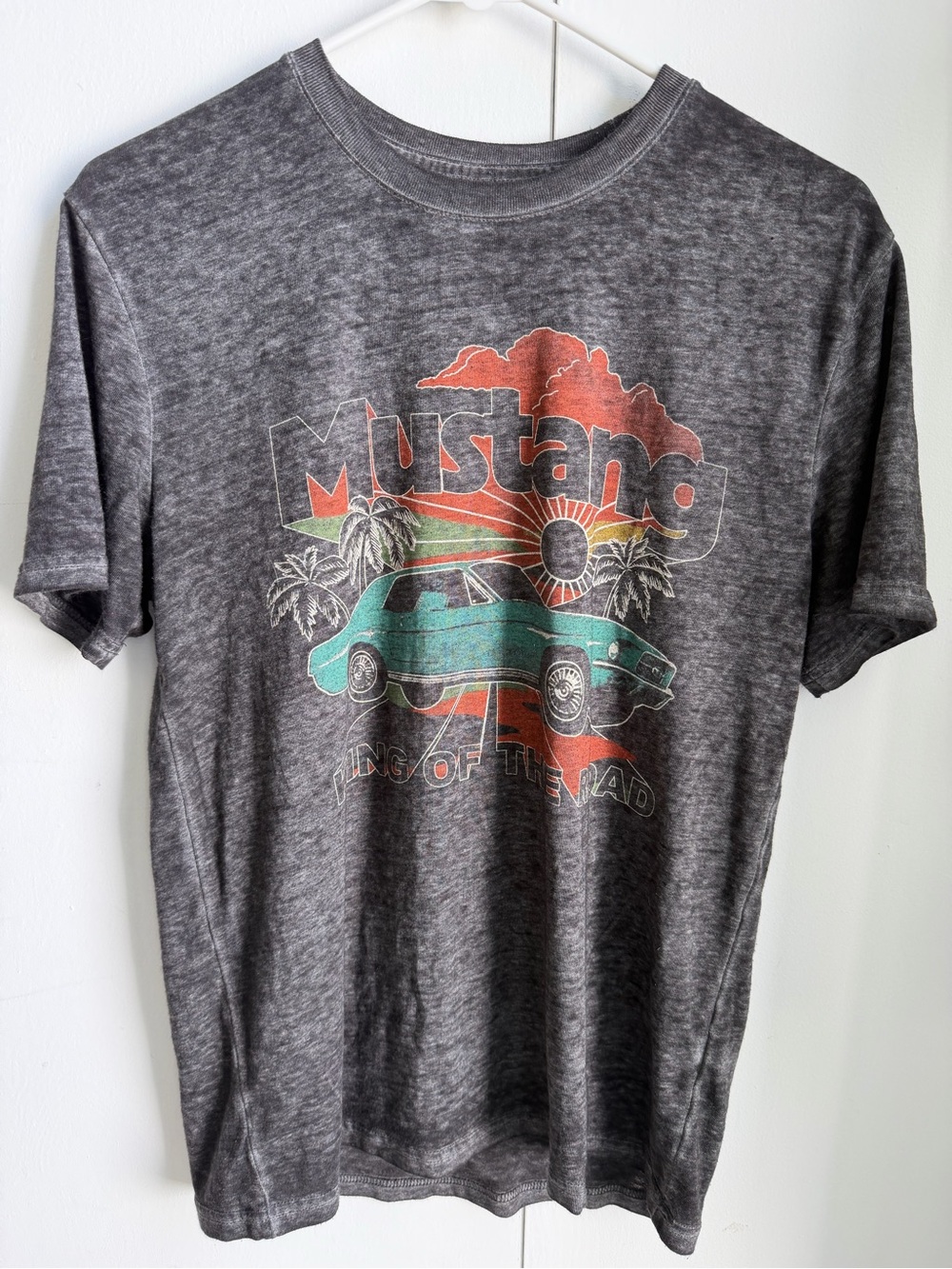 Graphic Tee - Vintage-Style Charcoal Black Men's Shirt